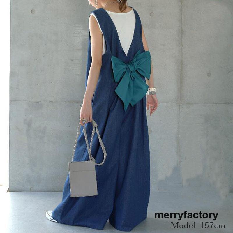 【本日限定】オールインワン サロペット レディース ゆったり サロペ オーバーオール 体型カバー バックリボン 後ろリボン 大きいサイズ フリーサイズ ワイドパンツ ワイド 【本日限定】オールインワン サロペット レディース ゆったり サロペ オーバーオール 体型カバー バックリボン 後ろリボン 大きいサイズ フリーサイズ ワイドパンツ ワイド