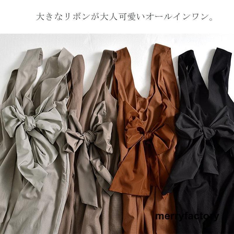 【本日限定】オールインワン サロペット レディース ゆったり サロペ オーバーオール 体型カバー バックリボン 後ろリボン 大きいサイズ フリーサイズ ワイドパンツ ワイド 【本日限定】オールインワン サロペット レディース ゆったり サロペ オーバーオール 体型カバー バックリボン 後ろリボン 大きいサイズ フリーサイズ ワイドパンツ ワイド