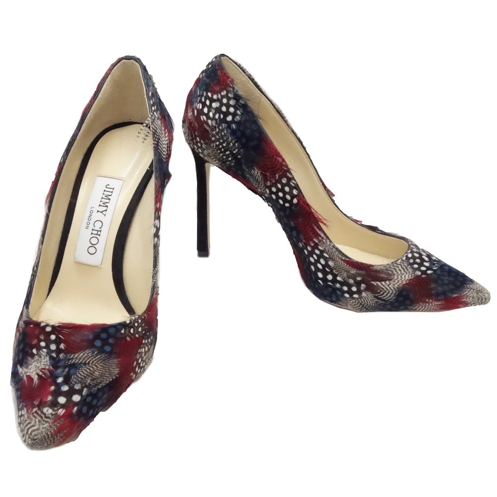 ROMY パンプス 35 1/2 スウェード ブラック マルチカラー / 082926【中古】 ROMY パンプス 35 1/2 スウェード ブラック マルチカラー / 082926【中古】