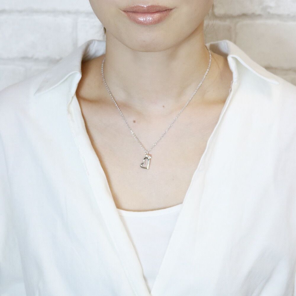 ネックレス レディース ブルーダイヤモンド 輝く オープンハート キュービックジルコニア シルバー9 ネックレス レディース ブルーダイヤモンド 輝く オープンハート キュービックジルコニア シルバー9