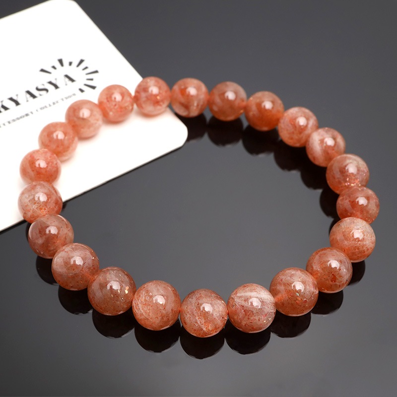 天然サンストーンブレスレット 8.5mm [b866-8mm]