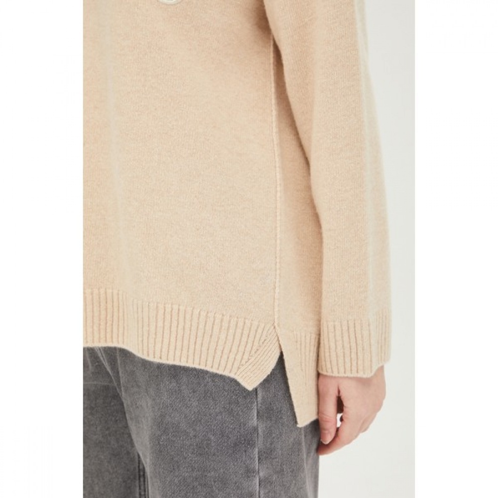 [ベネトン] ベネトンビーズ刺繍タートルネックニット BAKP74361_BE