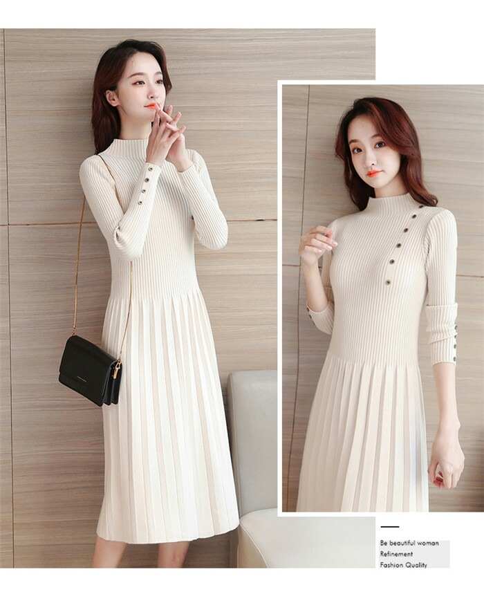 ニットワンピース 秋冬 レディース ロングワンピース 長袖 プチハイネック ニットセーター プリーツワンピース セーター マキシ丈 秋冬 ミモレ丈 Aライン フレア プリーツ ゆったり 無地 体型カバ ニットワンピース 秋冬 レディース ロングワンピース 長袖 プチハイネック ニットセーター プリーツワンピース セーター マキシ丈 秋冬 ミモレ丈 Aライン フレア プリーツ ゆったり 無地 体型カバ