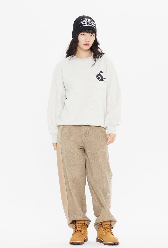 ROMANTIC CROWN★Unisex★APPLE BALL CREWNECK_2色 ROMANTIC CROWN】 APPLE BALL CREWNECK トレーナー