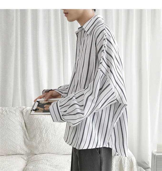 特別にSALEします2019春夏新作 ! 夏 ポップ 長袖 シャツ コート 韓国 香港風 アート 男性 ファッション ストライプ スリム トレンド 百掛け ブラウス INSスタイル 単体ボタン ト 特別にSALEします2019春夏新作 ! 夏 ポップ 長袖 シャツ コート 韓国 香港風 アート 男性 ファッション ストライプ スリム トレンド 百掛け ブラウス INSスタイル 単体ボタン ト