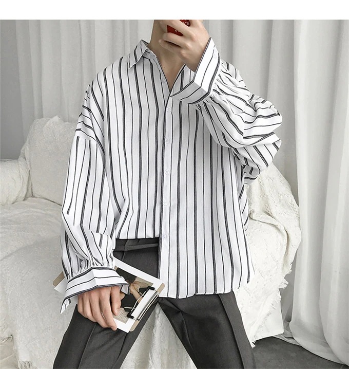 特別にSALEします2019春夏新作 ! 夏 ポップ 長袖 シャツ コート 韓国 香港風 アート 男性 ファッション ストライプ スリム トレンド 百掛け ブラウス INSスタイル 単体ボタン ト 特別にSALEします2019春夏新作 ! 夏 ポップ 長袖 シャツ コート 韓国 香港風 アート 男性 ファッション ストライプ スリム トレンド 百掛け ブラウス INSスタイル 単体ボタン ト