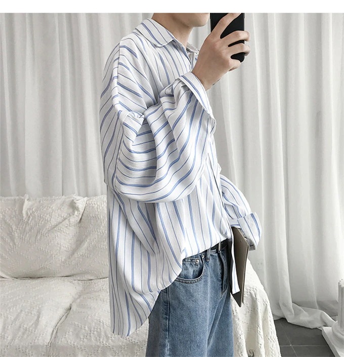 特別にSALEします2019春夏新作 ! 夏 ポップ 長袖 シャツ コート 韓国 香港風 アート 男性 ファッション ストライプ スリム トレンド 百掛け ブラウス INSスタイル 単体ボタン ト 特別にSALEします2019春夏新作 ! 夏 ポップ 長袖 シャツ コート 韓国 香港風 アート 男性 ファッション ストライプ スリム トレンド 百掛け ブラウス INSスタイル 単体ボタン ト