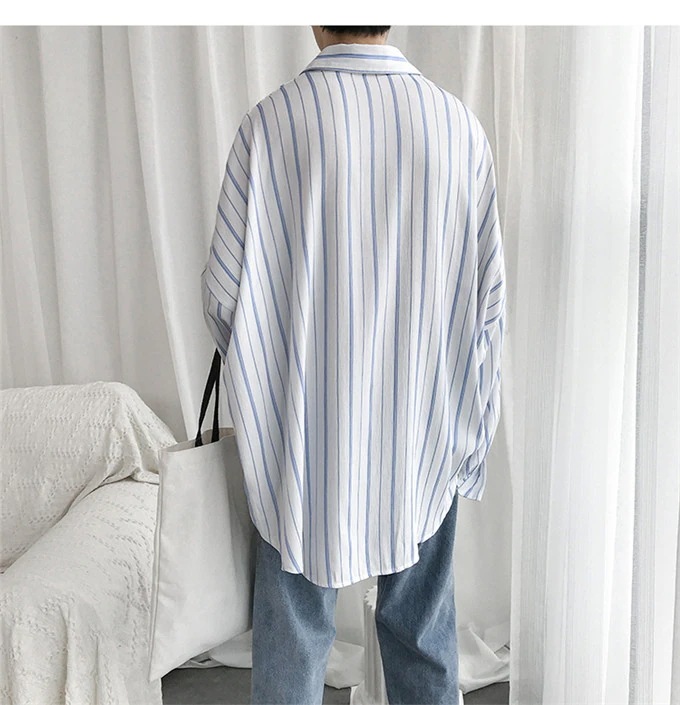 特別にSALEします2019春夏新作 ! 夏 ポップ 長袖 シャツ コート 韓国 香港風 アート 男性 ファッション ストライプ スリム トレンド 百掛け ブラウス INSスタイル 単体ボタン ト 特別にSALEします2019春夏新作 ! 夏 ポップ 長袖 シャツ コート 韓国 香港風 アート 男性 ファッション ストライプ スリム トレンド 百掛け ブラウス INSスタイル 単体ボタン ト