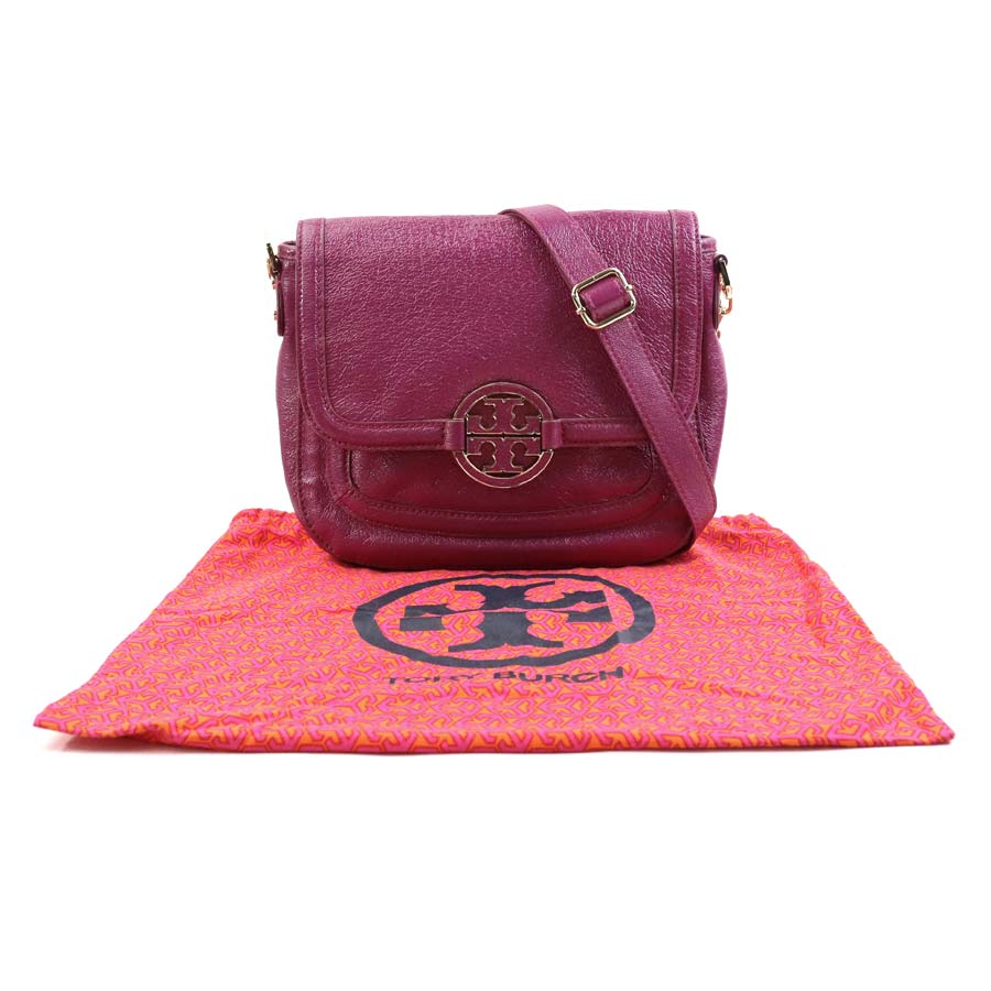 トリーバーチ Tory Burch ショルダーバッグ レザー ピンクパープル レディース h30716k