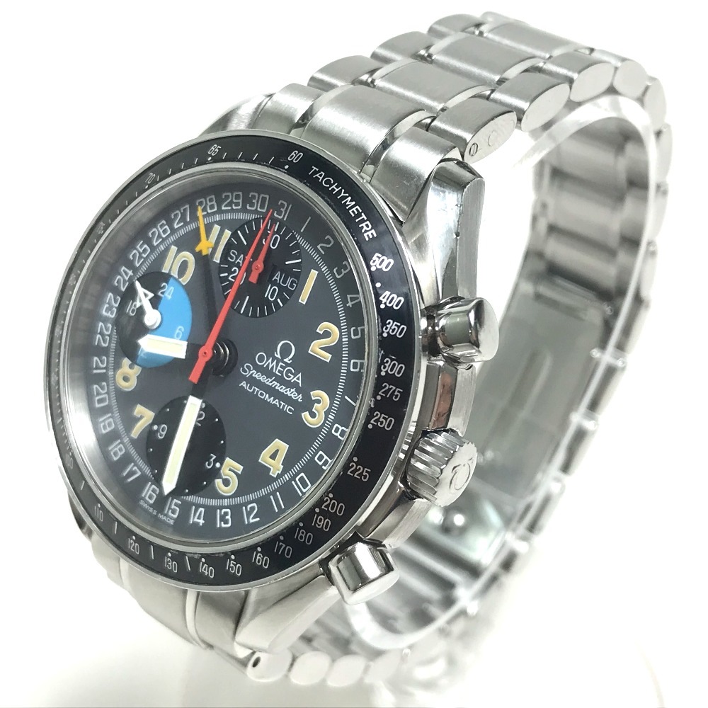 腕時計 3520.53 トリプルカレンダー スピードマスター 自動巻き SS シルバー