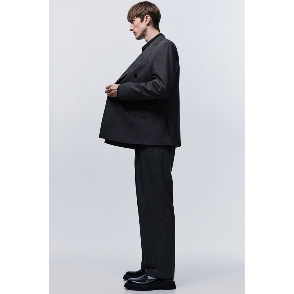 H&M スリムフィットストレッチシャツブラック H&M スリムフィットストレッチシャツブラック