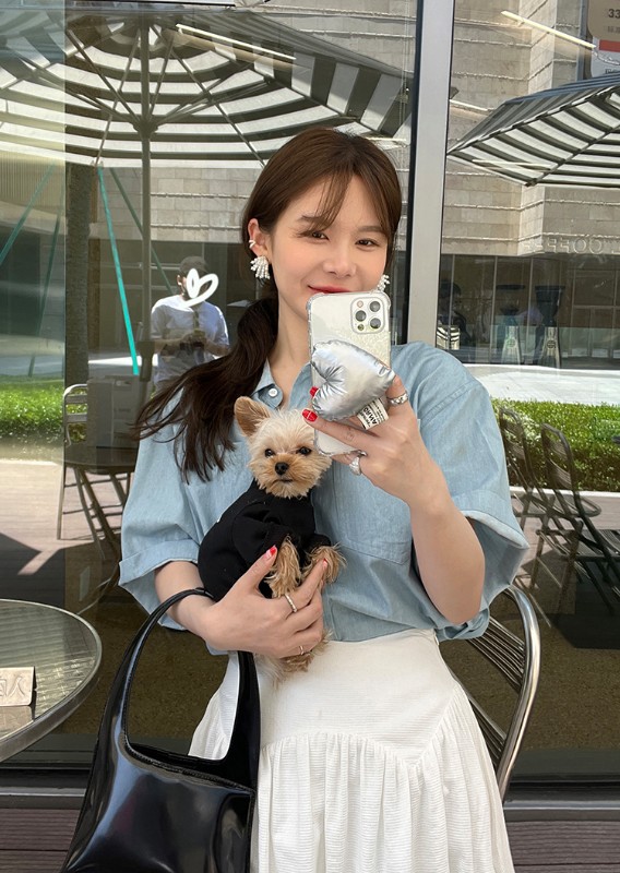 WXLSTUDIO レトロウォッシュデニムカラーシャツショートパンツスーツレディース春新作デザイン2点セット