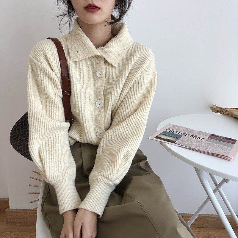 レディース トップス カーディガン 長袖 襟付き リブ 前開き かわいい 大人可愛い きれいめ シンプル カジュアル おしゃれ かっこいい こなれ感 ラフ マニッシュ カーディガン レディース トップス アウター 長袖 ニット
