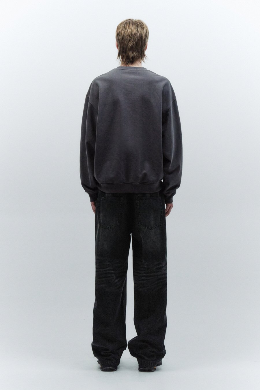 【INSILENCE】 LIGHT DENIM WIDE PANTS : BLACK