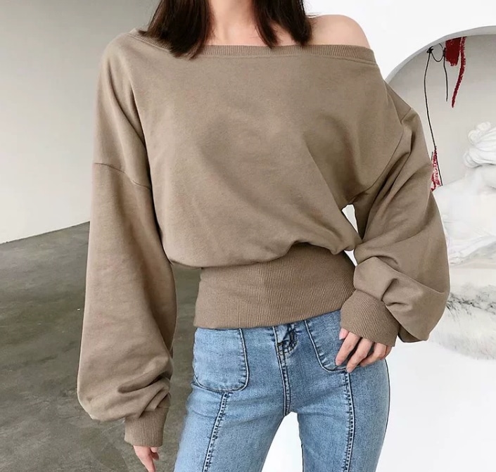 肩出し チャック プルオーバー ウエストマーク ゆる ワンピドレス ショート丈 長袖 パフスリーブ ラウンドネック ルーズ ワイド アシンメトリー スリット ファスナー 伸縮性 かわいい シンプル 肩出し チャック プルオーバー ウエストマーク ゆる ワンピドレス ショート丈 長袖 パフスリーブ ラウンドネック ルーズ ワイド アシンメトリー スリット ファスナー 伸縮性 かわいい シンプル