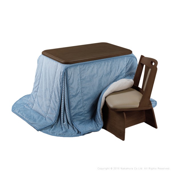 こたつ 長方形 テーブル 3点セット 90x60cm (こたつ+省スペース布団+回転椅子1脚) パワフルヒーター 高さ調節 ダイニングこたつ 布団 こたつセット