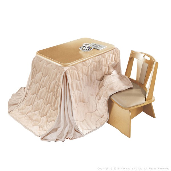 こたつ 長方形 テーブル 3点セット 90x60cm (こたつ+省スペース布団+回転椅子1脚) パワフルヒーター 高さ調節 ダイニングこたつ 布団 こたつセット