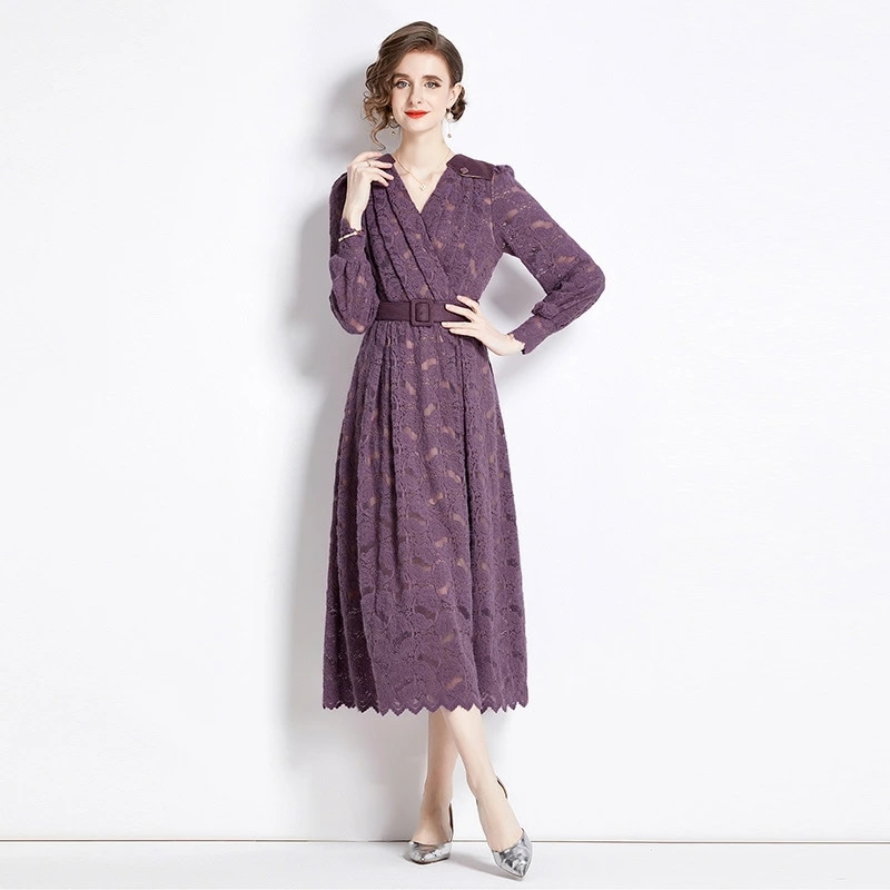 新商品登場S～3Lパーティー ドレス ロング ロング丈ドレス ワンピース ワンピ パーティードレス パーティーワンピ 結婚式 二次会 大きいサイズクラシック系 レトロ感 オシャレベルト付き 胸元