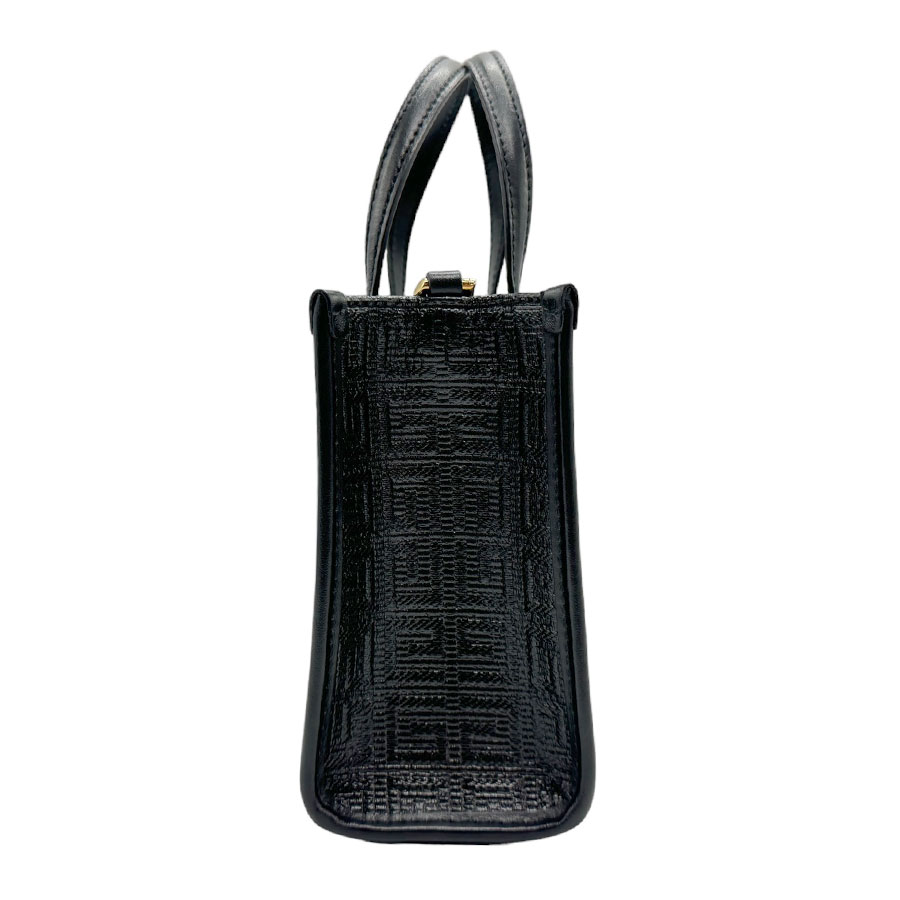 ジバンシィ GIVENCHY ハンドバッグ 斜め掛けショルダーバッグ PVC/レザー ブラック ゴールド レディース z2200