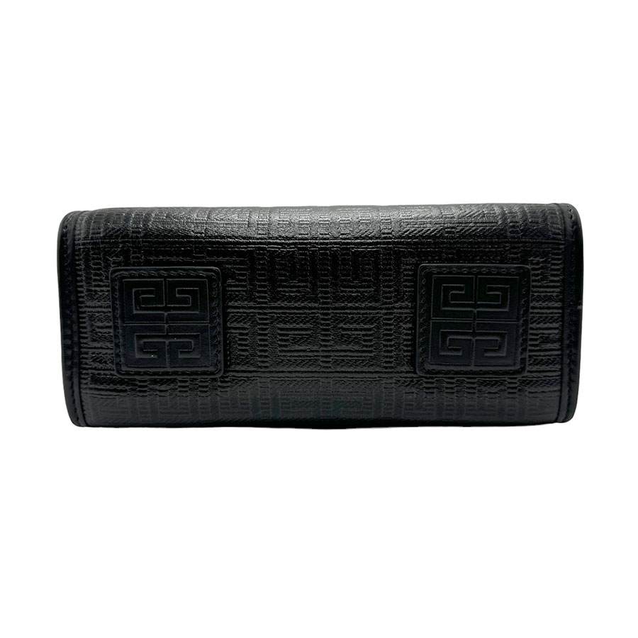 ジバンシィ GIVENCHY ハンドバッグ 斜め掛けショルダーバッグ PVC/レザー ブラック ゴールド レディース z2200