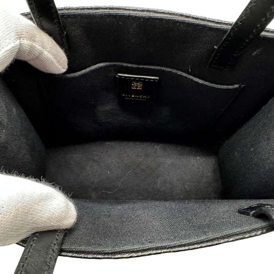 ジバンシィ GIVENCHY ハンドバッグ 斜め掛けショルダーバッグ PVC/レザー ブラック ゴールド レディース z2200
