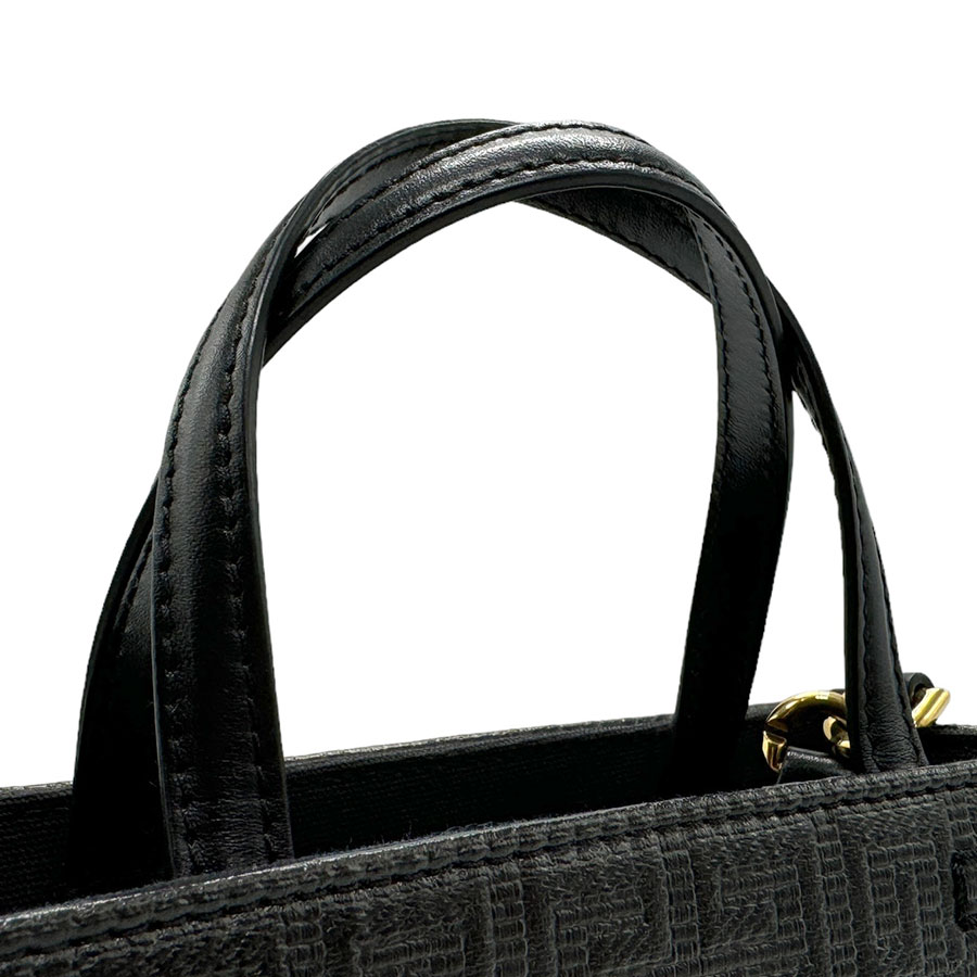 ジバンシィ GIVENCHY ハンドバッグ 斜め掛けショルダーバッグ PVC/レザー ブラック ゴールド レディース z2200