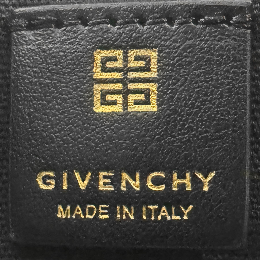 ジバンシィ GIVENCHY ハンドバッグ 斜め掛けショルダーバッグ PVC/レザー ブラック ゴールド レディース z2200