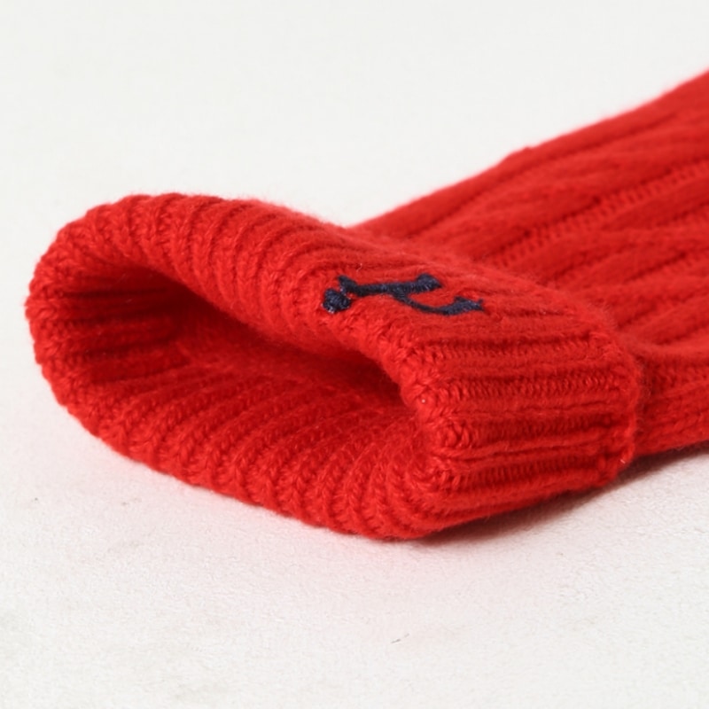 (ヘッジスレディース) 24FW ケーブルニットグローブレッド HSGV4D901R2 (ヘッジスレディース) 24FW ケーブルニットグローブレッド HSGV4D901R2