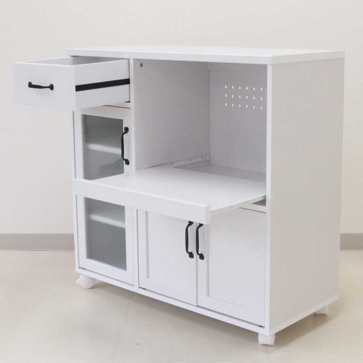 食器棚 レンジ台 キッチンボード キッチンラック レンジラック カップボード ロータイプ トースターラック 電子レンジ台 キッチン 棚 キッチンカウンター