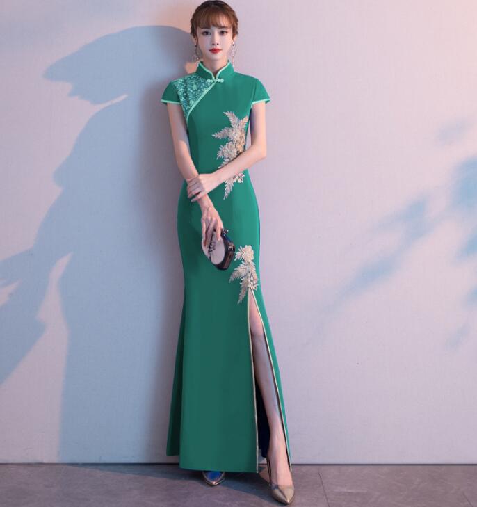 【3日出荷】【品質】チャイナドレス ロング丈ドレス スリムラインドレス 中華服 マーメイドドレス 人魚裾 スリット 古典ダンス衣装 合唱衣装 音楽会 イベント 文化祭 撮影衣装 大きいサイズチャイナド 【3日出荷】【品質】チャイナドレス ロング丈ドレス スリムラインドレス 中華服 マーメイドドレス 人魚裾 スリット 古典ダンス衣装 合唱衣装 音楽会 イベント 文化祭 撮影衣装 大きいサイズチャイナド