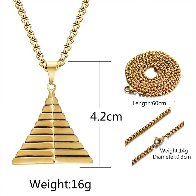 ゴールデンピラミッドステンレスネックレス(60cmのチェーン付き)首飾り アクセサリー 金色 エジプト 面白い 古墳 プレゼント 男性 女性 考古学社 ペンダントトップ stt00-00-0717 ゴールデンピラミッドステンレスネックレス(60cmのチェーン付き)首飾り アクセサリー 金色 エジプト 面白い 古墳 プレゼント 男性 女性 考古学社 ペンダントトップ stt00-00-0717