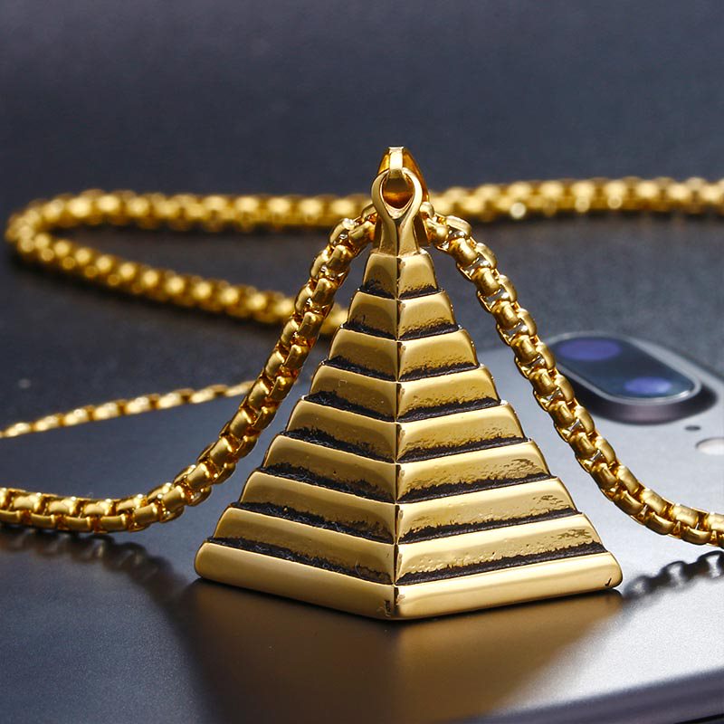 ゴールデンピラミッドステンレスネックレス(60cmのチェーン付き)首飾り アクセサリー 金色 エジプト 面白い 古墳 プレゼント 男性 女性 考古学社 ペンダントトップ stt00-00-0717 ゴールデンピラミッドステンレスネックレス(60cmのチェーン付き)首飾り アクセサリー 金色 エジプト 面白い 古墳 プレゼント 男性 女性 考古学社 ペンダントトップ stt00-00-0717