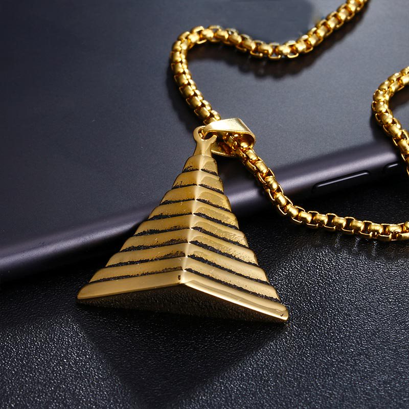 ゴールデンピラミッドステンレスネックレス(60cmのチェーン付き)首飾り アクセサリー 金色 エジプト 面白い 古墳 プレゼント 男性 女性 考古学社 ペンダントトップ stt00-00-0717 ゴールデンピラミッドステンレスネックレス(60cmのチェーン付き)首飾り アクセサリー 金色 エジプト 面白い 古墳 プレゼント 男性 女性 考古学社 ペンダントトップ stt00-00-0717