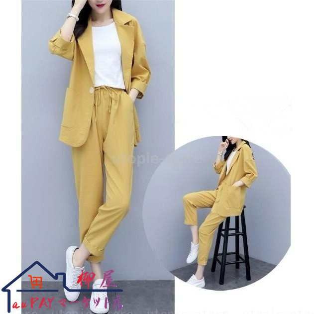 セットアップ レディース 春 夏 スーツジャケット フォーマル 2点セット カジュアルスーツ ジャケット ママ おしゃれ テーパードパンツ セットアップ レディース 春 夏 スーツジャケット フォーマル 2点セット カジュアルスーツ ジャケット ママ おしゃれ テーパードパンツ