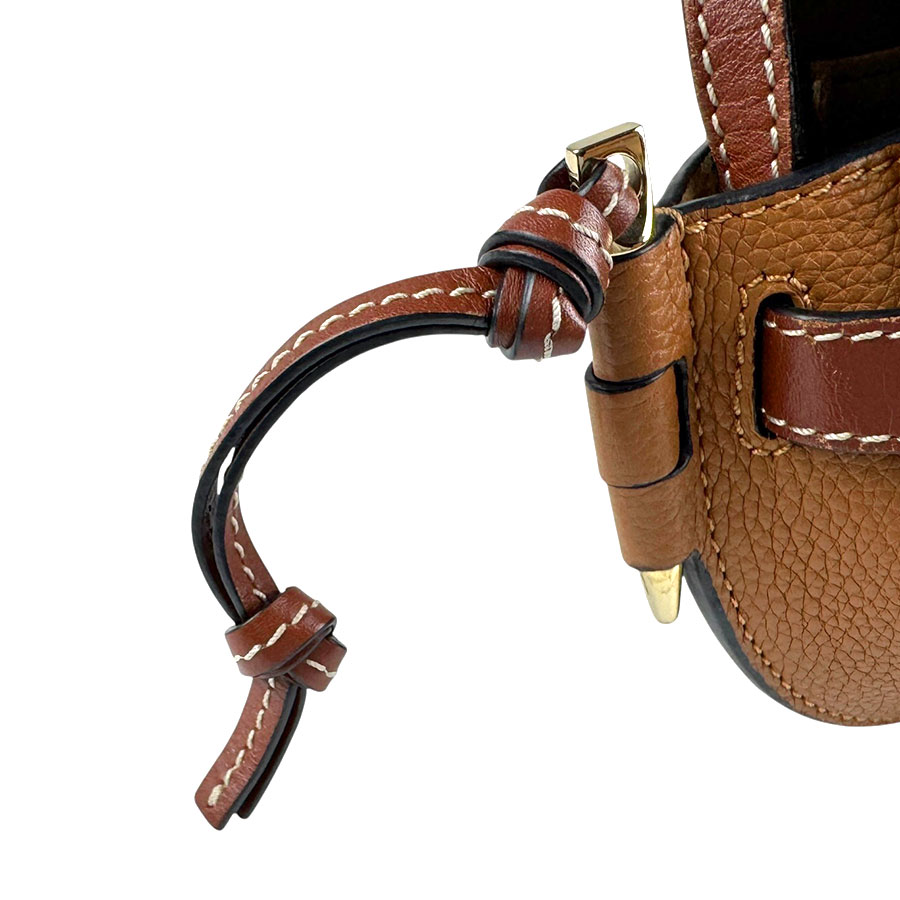 ロエベ LOEWE ショルダーバッグ ゲート ミニ レザー ブラウン レディース z5846