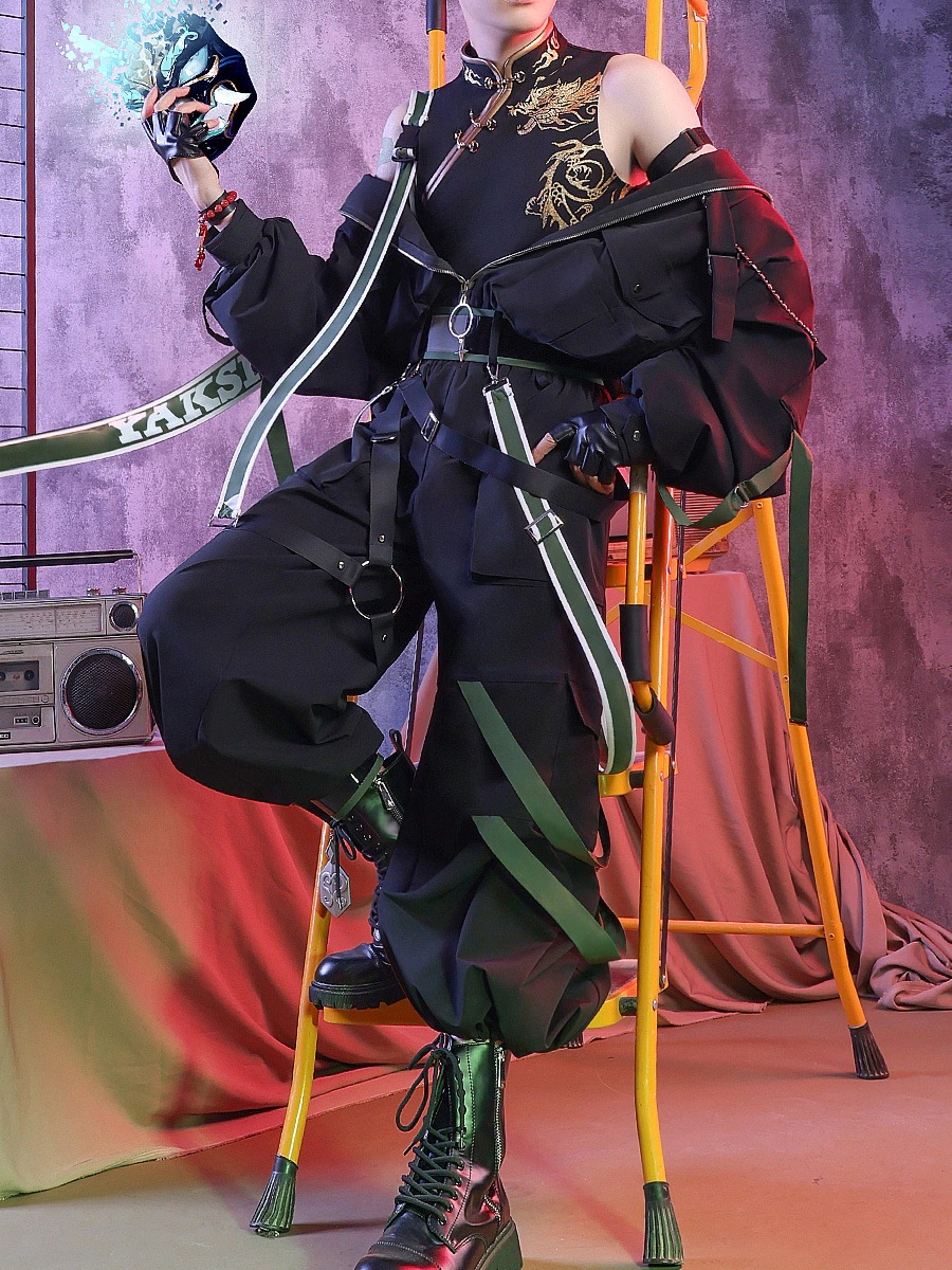 げんしん Genshin 魈 ハロウィン ユニフォーム 原神 コスチューム パーティー ショウ 学園祭 コスプレ 文化祭 クリスマス イベント 変身