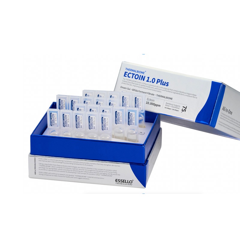 最高の保湿力 高機能 美容液 濃密 保湿 アトピー 肌バリア 乾燥 敏感肌 低刺激 エクトイン アンプル 20ea x 1m 肌の赤み美容液 赤ら顔 角質ケア 乳酸菌 パンテノール essello