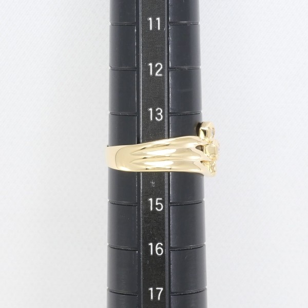 K18 18金 YG リング 指輪 14号 ダイヤ 0.12 ジュエリー 中古 K18 18金 YG リング 指輪 14号 ダイヤ 0.12 ジュエリー 中古