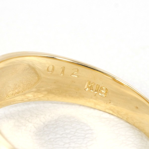 K18 18金 YG リング 指輪 14号 ダイヤ 0.12 ジュエリー 中古 K18 18金 YG リング 指輪 14号 ダイヤ 0.12 ジュエリー 中古