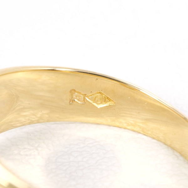 K18 18金 YG リング 指輪 14号 ダイヤ 0.12 ジュエリー 中古 K18 18金 YG リング 指輪 14号 ダイヤ 0.12 ジュエリー 中古