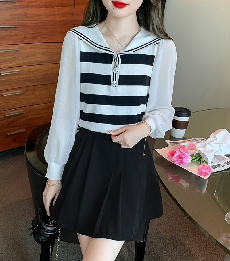 トップス シャツ ブラウス 袖あり 長袖 Vネック フレア 透け感 大人可愛い カジュアル おしゃれ ボーイッシュ 存在感 ストライプ 春 夏 レディース お出かけ 休日 旅行 普段使い 韓国系 トップス シャツ ブラウス 袖あり 長袖 Vネック フレア 透け感 大人可愛い カジュアル おしゃれ ボーイッシュ 存在感 ストライプ 春 夏 レディース お出かけ 休日 旅行 普段使い 韓国系