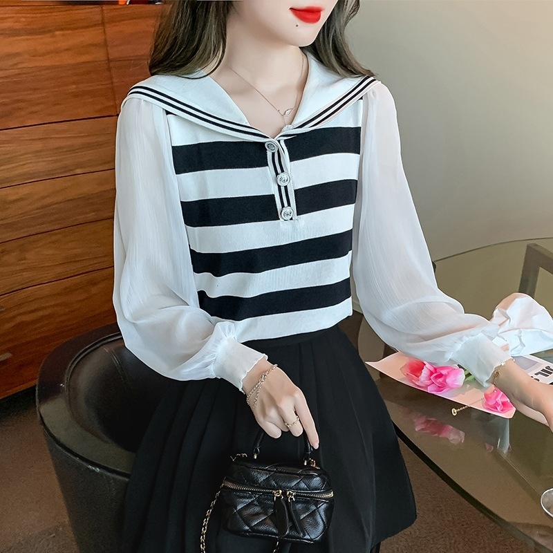 トップス シャツ ブラウス 袖あり 長袖 Vネック フレア 透け感 大人可愛い カジュアル おしゃれ ボーイッシュ 存在感 ストライプ 春 夏 レディース お出かけ 休日 旅行 普段使い 韓国系 トップス シャツ ブラウス 袖あり 長袖 Vネック フレア 透け感 大人可愛い カジュアル おしゃれ ボーイッシュ 存在感 ストライプ 春 夏 レディース お出かけ 休日 旅行 普段使い 韓国系