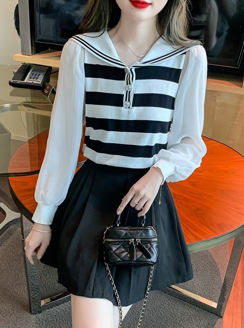 トップス シャツ ブラウス 袖あり 長袖 Vネック フレア 透け感 大人可愛い カジュアル おしゃれ ボーイッシュ 存在感 ストライプ 春 夏 レディース お出かけ 休日 旅行 普段使い 韓国系 トップス シャツ ブラウス 袖あり 長袖 Vネック フレア 透け感 大人可愛い カジュアル おしゃれ ボーイッシュ 存在感 ストライプ 春 夏 レディース お出かけ 休日 旅行 普段使い 韓国系