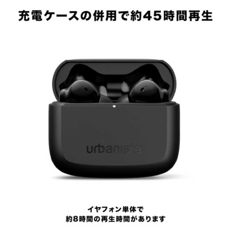 URBANISTA　PALO ALTO（パロアルト）完全ワイヤレス ミッドナイトブラック [ワイヤレス(左右分離) /ノイズキャンセリング対応 /Bluetooth対応]　1037602