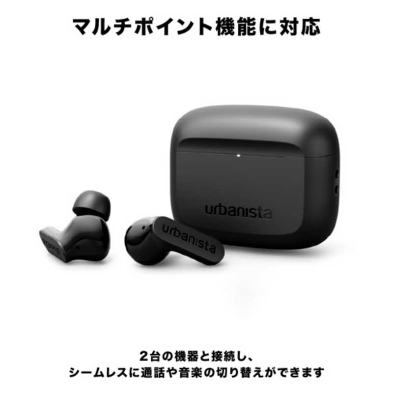 URBANISTA　PALO ALTO（パロアルト）完全ワイヤレス ミッドナイトブラック [ワイヤレス(左右分離) /ノイズキャンセリング対応 /Bluetooth対応]　1037602