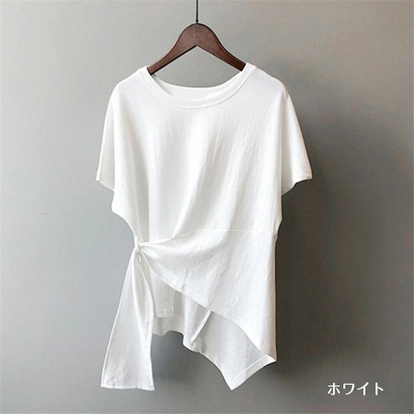 Qoo10] 販売 Tシャツ アシンメトリー トップス