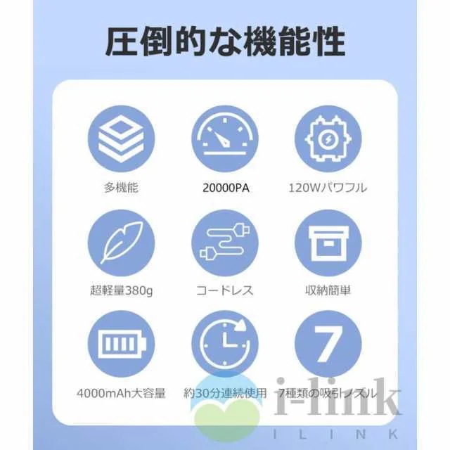 ハンディクリーナー 強力 コードレス 充電式 掃除機 車載 ハンディ掃除機 車用掃除機 20000pa ハイパワー 軽量 卓上クリーナー ミニ掃除機 ペット毛 髪の毛107