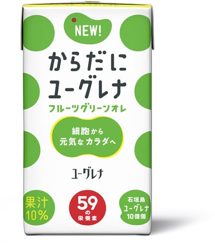 ユーグレナ からだにユーグレナ フルーツグリーンオレ 125ml 紙パック 48本 (24本入×2 まとめ買い)