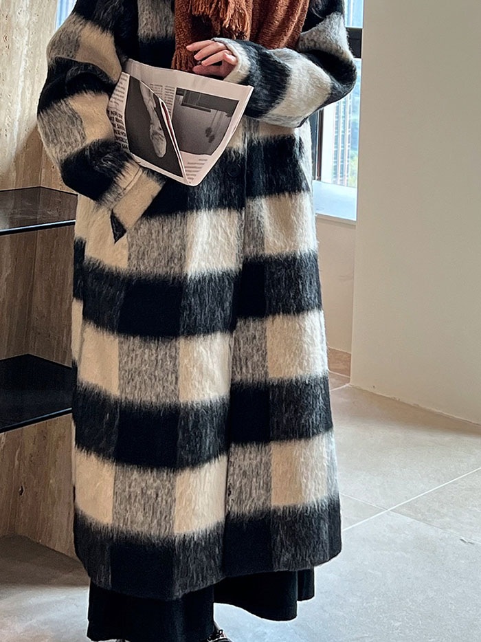 ダッフルコート レディース ウール ロングコート チェック ロング アウター フード付き コート 韓国ファッション 春 秋 冬 防寒 厚手 暖かい ウールコート 大きいサイズ カジュアル きれいめ 上