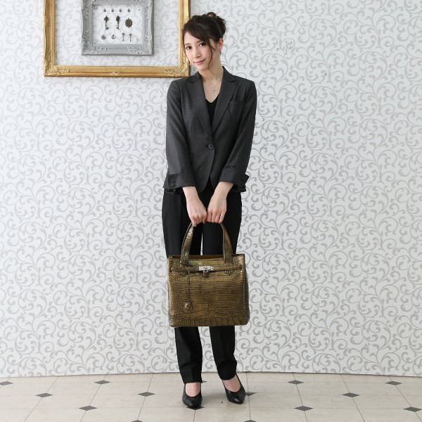 3983 カデナ付き クロコダイル メタリック ゴールド 3983 カデナ付き クロコダイル メタリック ゴールド